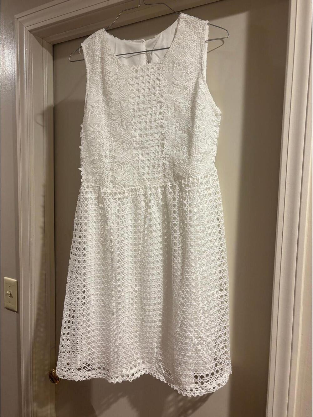 Hayden Los Angeles White Lace Crochet Boho Dress NWT Large